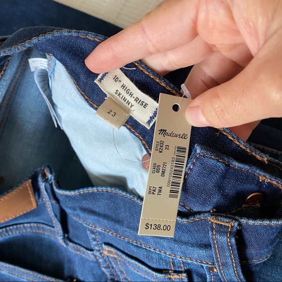 Madewell 10” High Rise Skinny Jeans Size 23 - Picture 6 of 7